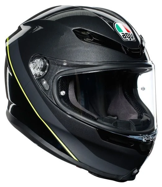 AGV K6 Minimal Gunmetal/Black/Yellow-Fluo 1 AGV K6 Minimal Gunmetal/Black/Yellow-Fluo