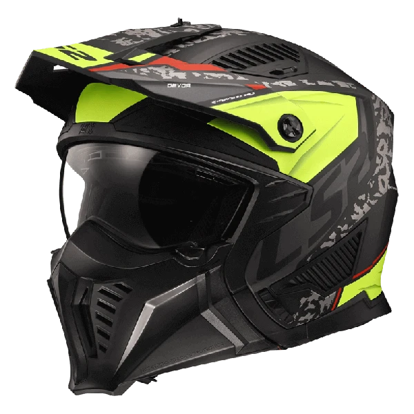 LS2 Drifter Devor Black HV Yellow-06 1 LS2 Drifter Devor Black HV Yellow-06