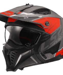 LS2 Drifter Devor Silver Titanium Red-06