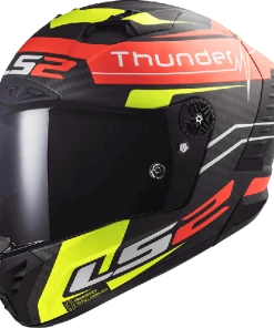 LS2 Thunder Carbon Attack Red HV Yellow-06
