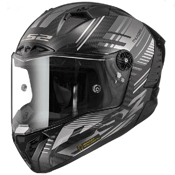 LS2 Thunder Carbon Volt Black Grey 1 LS2 Thunder Carbon Volt Black Grey