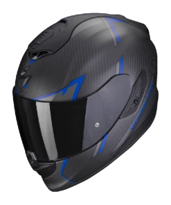 Scorpion EXO-1400 EVO CARBON AIR KENDAL Matt Black-Blue