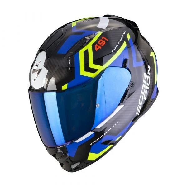Scorpion EXO-491 Spin Black-Blue-Neon Yellow 1 Scorpion EXO-491 Spin Black-Blue-Neon Yellow