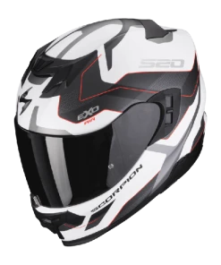 Scorpion EXO-520 EVO AIR ELAN Matt White-Silver-Red