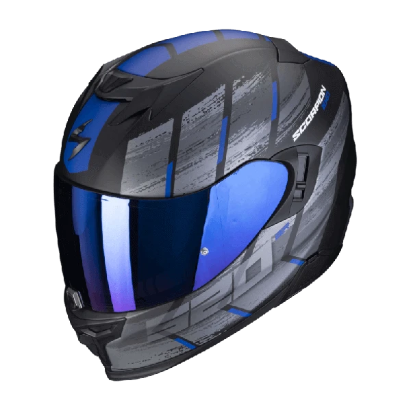 Scorpion EXO-520 EVO AIR MAHA Matt Black-Blue 1 Scorpion EXO-520 EVO AIR MAHA Matt Black-Blue
